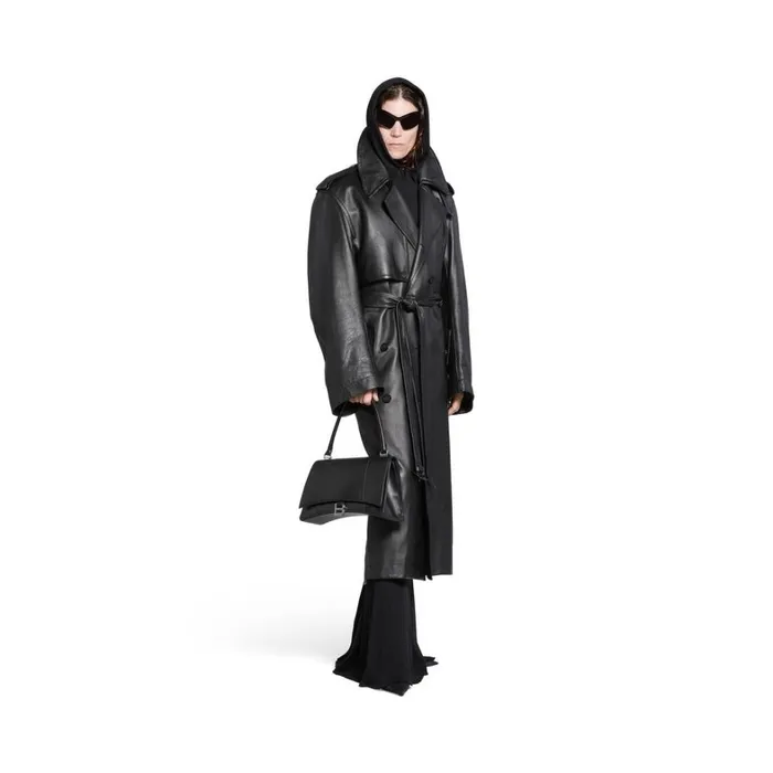 Women Coats and Jackets Balenciaga Fitted Cocoon Trench In Black