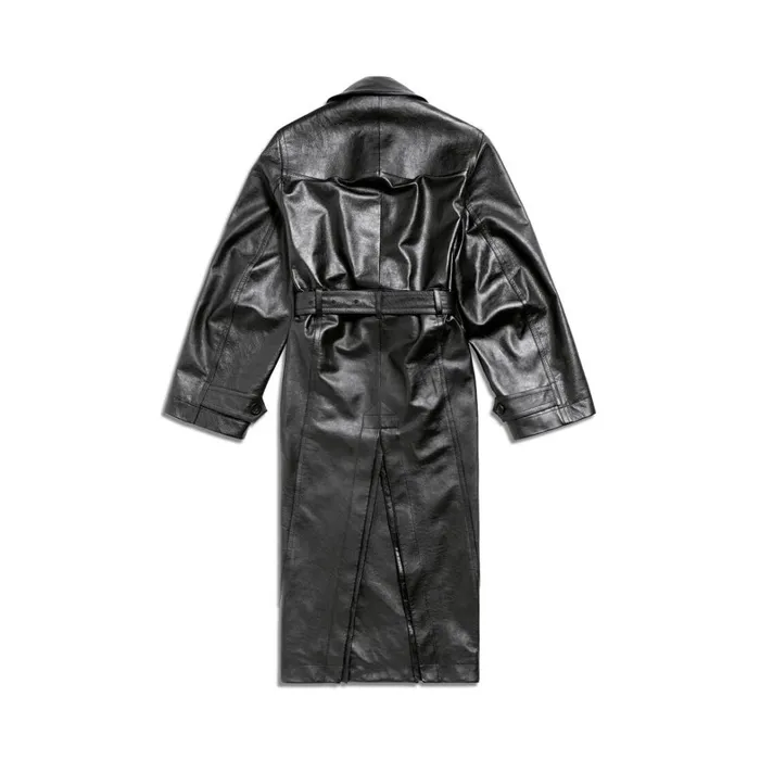 Women Coats and Jackets Balenciaga Fitted Cocoon Trench In Black