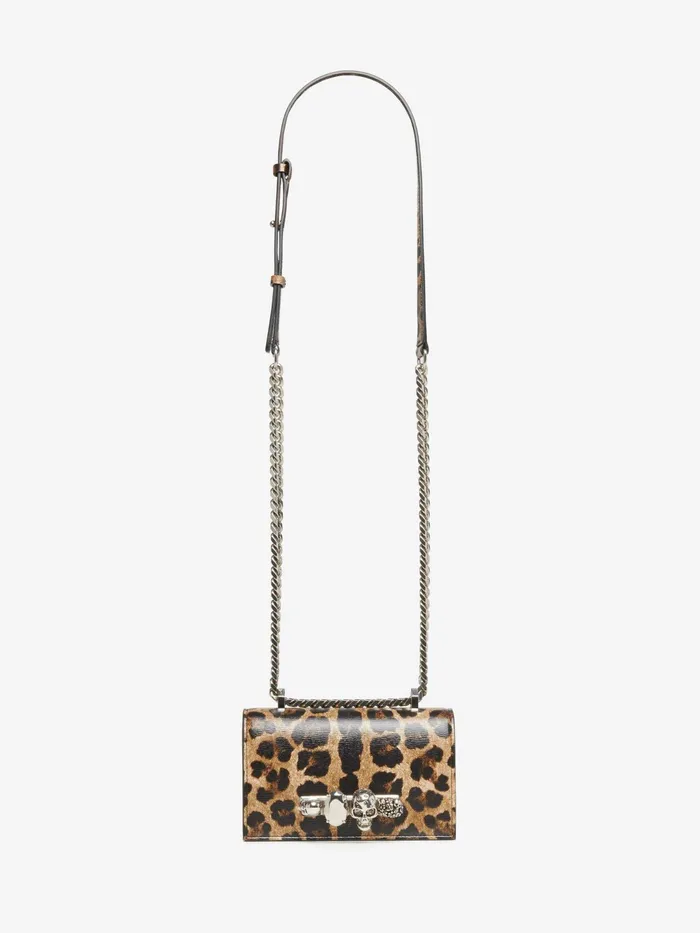 Women Crossbody Bags Alexander McQueen Mini Jewelled Satchel Naturalblack