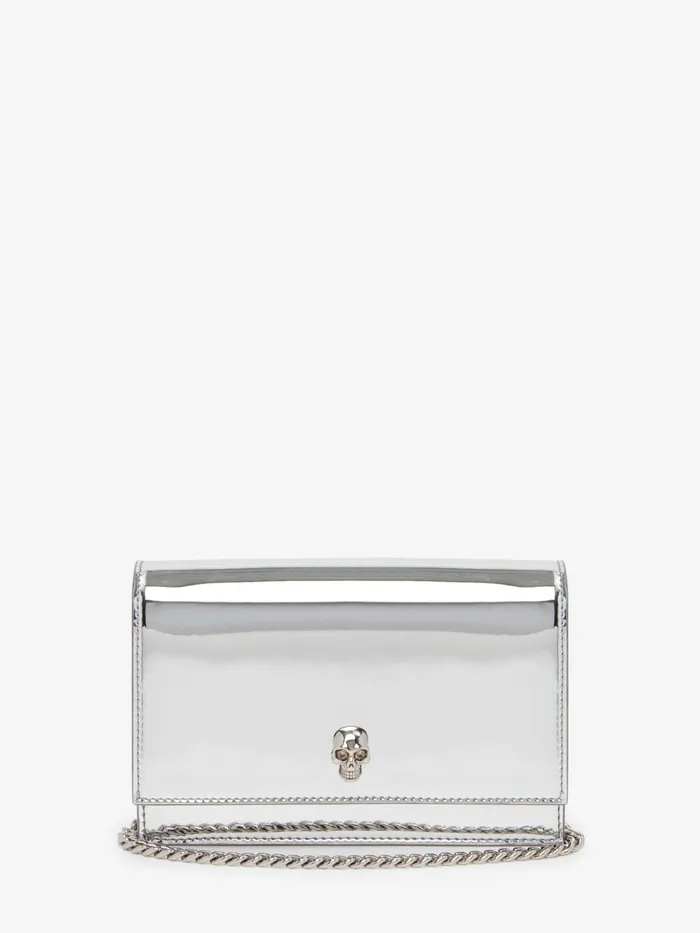 Women Crossbody Bags Alexander McQueen Small Skull Bag Silver