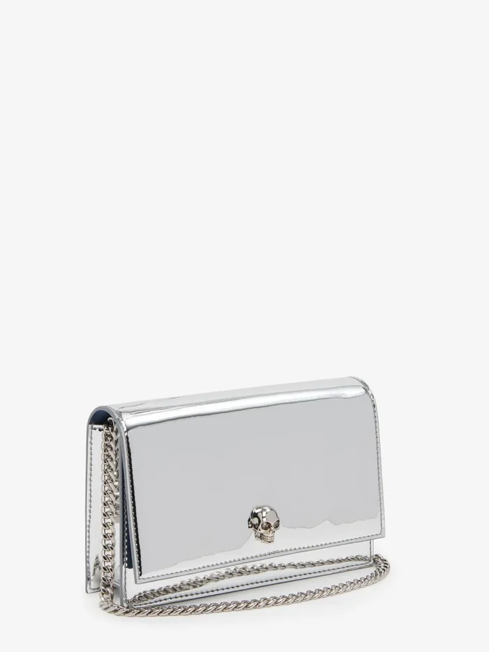 Women Crossbody Bags Alexander McQueen Small Skull Bag Silver