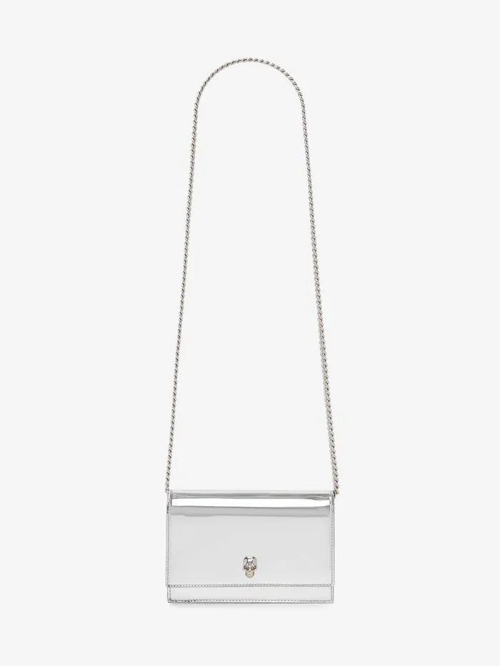 Women Crossbody Bags Alexander McQueen Small Skull Bag Silver