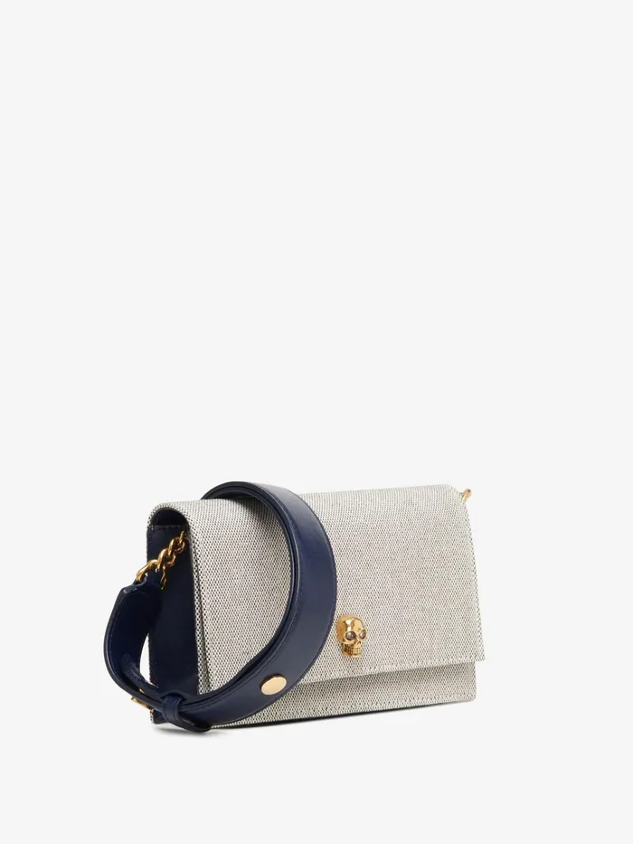 Women Crossbody Bags Alexander McQueen The Biker Small Skull Bag Greynavy