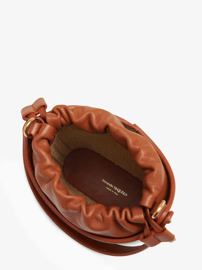 Women Crossbody Bags Alexander McQueen The Rise Mini Bucket Tannatural