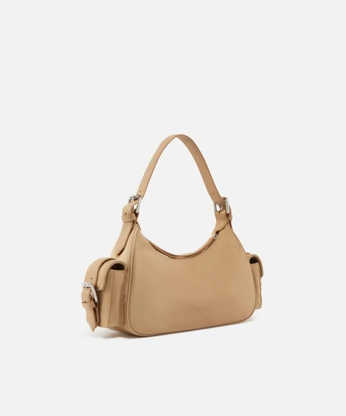 Women Crossbody Bags Pinko Cargo Bag In Recycled Technical Fabric Beigesmoke Greyshiny Nickel Women Crossbody Bags Pinko Cargo Bag In Recycled Technical Fabric Beigesmoke Greyshiny Nickel