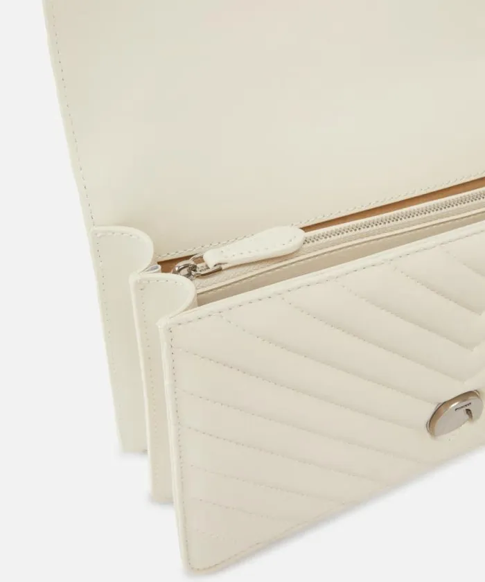 Women Crossbody Bags Pinko Classic LoveBag One Chevron Whitewhiteold Silver Women Crossbody Bags Pinko Classic LoveBag One Chevron Whitewhiteold Silver