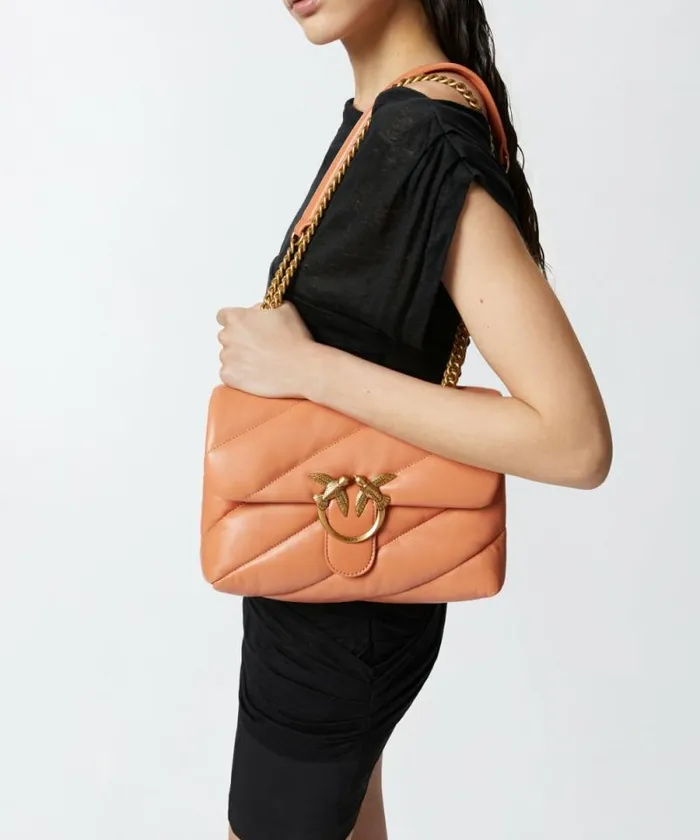 Women Crossbody Bags Pinko Classic Love Bag Puff Maxi Quilt Brandy Orangeantiquegold Women Crossbody Bags Pinko Classic Love Bag Puff Maxi Quilt Brandy Orangeantiquegold