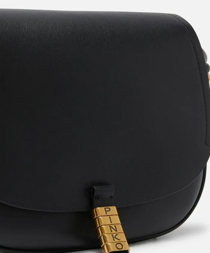 Women Crossbody Bags Pinko Large Leather Crossbody Bag With Knots Blackantique Gold Women Crossbody Bags Pinko Large Leather Crossbody Bag With Knots Blackantique Gold