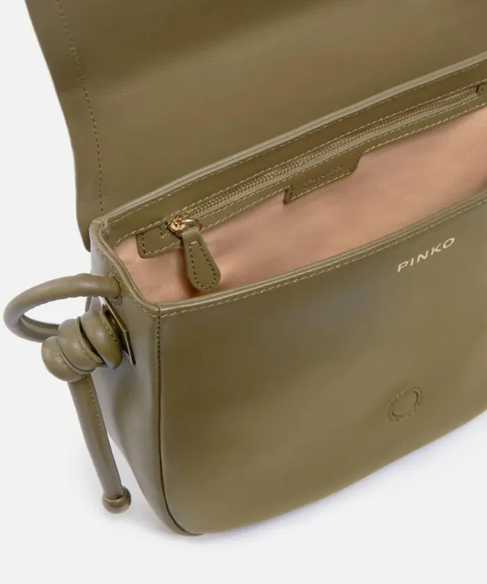 Women Crossbody Bags Pinko Large Leather Crossbody Bag With Knots Plantationantiquegold Women Crossbody Bags Pinko Large Leather Crossbody Bag With Knots Plantationantiquegold