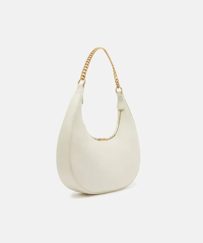 Women Crossbody Bags Pinko Large Tumbled Leather Shoulder Bag With Chain Whitewhiteantique Gold Women Crossbody Bags Pinko Large Tumbled Leather Shoulder Bag With Chain Whitewhiteantique Gold