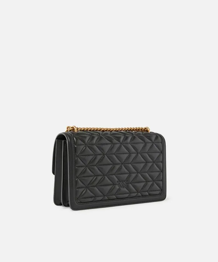Women Crossbody Bags Pinko Love Bag Crossbody Bag Quilted With Designs Blackantique Gold Women Crossbody Bags Pinko Love Bag Crossbody Bag Quilted With Designs Blackantique Gold