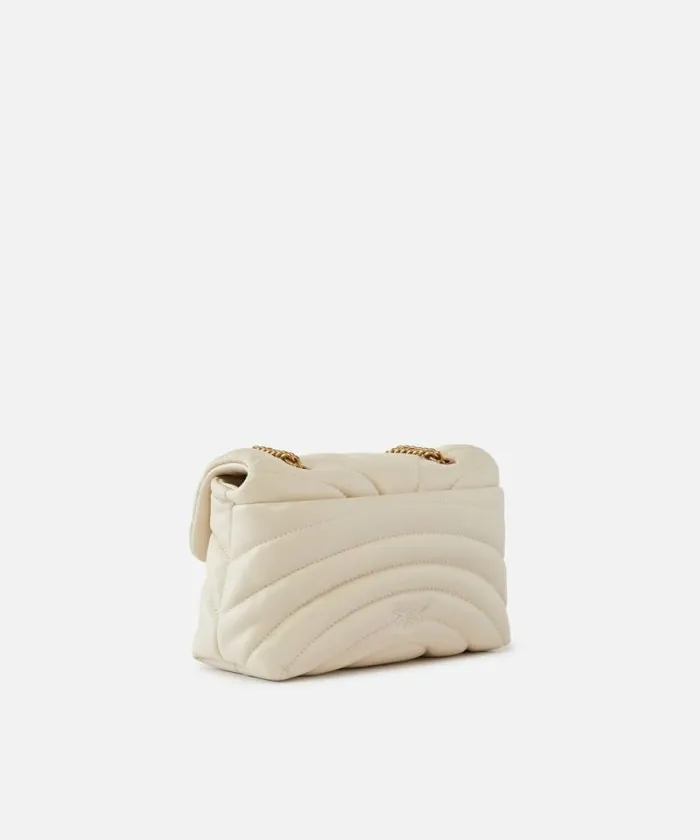 Women Crossbody Bags Pinko Love Bag Puff Butterfly Mini Nappa Leather Crossbody Bag Whitewhiteantique Gold Women Crossbody Bags Pinko Love Bag Puff Butterfly Mini Nappa Leather Crossbody Bag Whitewhiteantique Gold