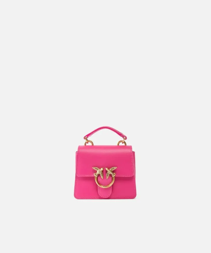Women Crossbody Bags Pinko Micro LoveBag One Top Handle Light Pinko Pinkantique Gold Women Crossbody Bags Pinko Micro LoveBag One Top Handle Light Pinko Pinkantique Gold