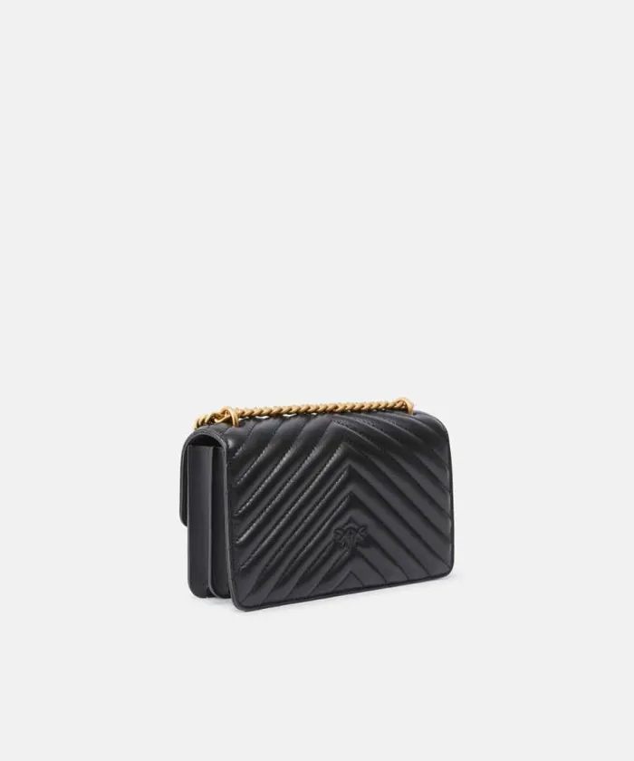 Women Crossbody Bags Pinko Mini Love Bag One Chevron Blackantique Gold Women Crossbody Bags Pinko Mini Love Bag One Chevron Blackantique Gold