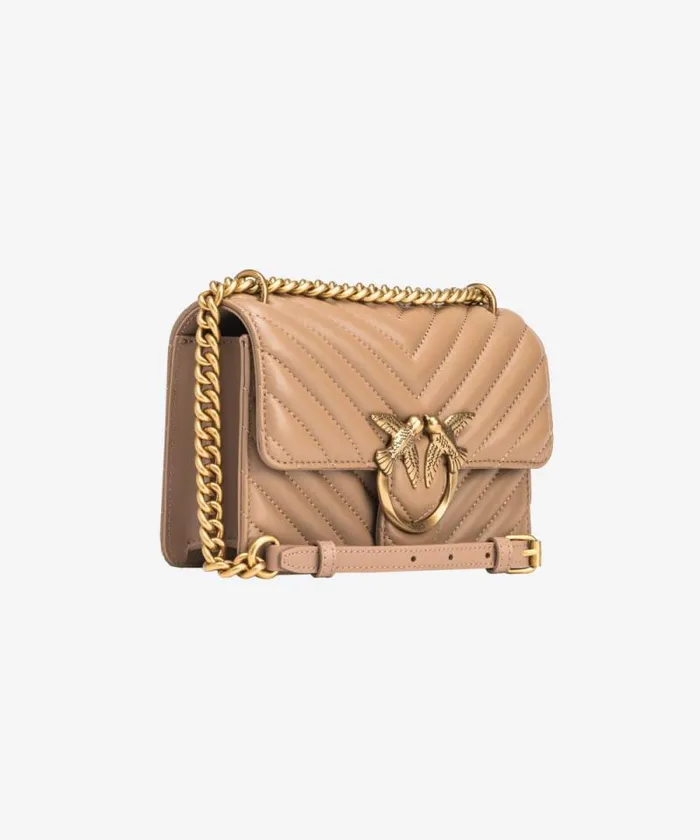 Women Crossbody Bags Pinko Mini Love Bag One Chevron Ginger Biscuitantique Gold Women Crossbody Bags Pinko Mini Love Bag One Chevron Ginger Biscuitantique Gold