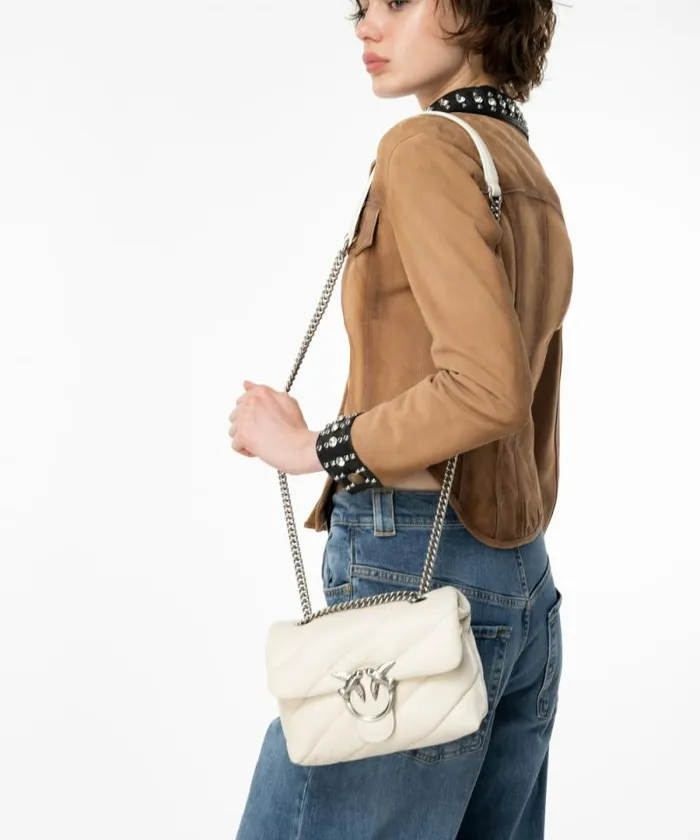 Women Crossbody Bags Pinko Mini Love Bag Puff Maxi Quilt Whitewhiteold Silver Women Crossbody Bags Pinko Mini Love Bag Puff Maxi Quilt Whitewhiteold Silver