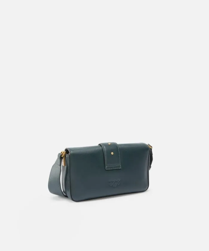 Women Crossbody Bags Pinko Mini Love Bag Soft Crossbody Bag In Leather Scarab Greenantiquegold Women Crossbody Bags Pinko Mini Love Bag Soft Crossbody Bag In Leather Scarab Greenantiquegold