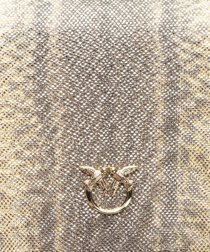 Women Crossbody Bags Pinko PINKO Galleria Mini Click Crossbody Bag In Glittery Reptile Leather Haylightgold Women Crossbody Bags Pinko PINKO Galleria Mini Click Crossbody Bag In Glittery Reptile Leather Haylightgold