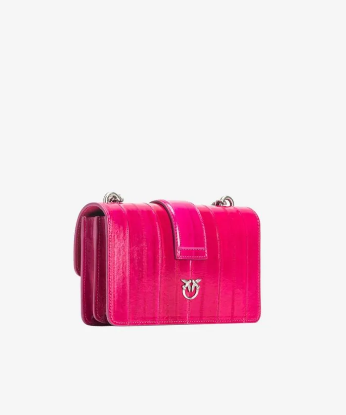 Women Crossbody Bags Pinko PINKO Galleria Mini Love Bag One In Eel Skin Pinko Pinkold Silver Women Crossbody Bags Pinko PINKO Galleria Mini Love Bag One In Eel Skin Pinko Pinkold Silver