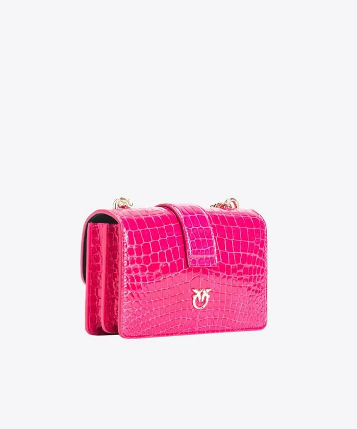 Women Crossbody Bags Pinko PINKO Galleria Mini Love Bag One In Shiny Coloured Crocodileprint Leather Pinko Pinklightgold Women Crossbody Bags Pinko PINKO Galleria Mini Love Bag One In Shiny Coloured Crocodileprint Leather Pinko Pinklightgold