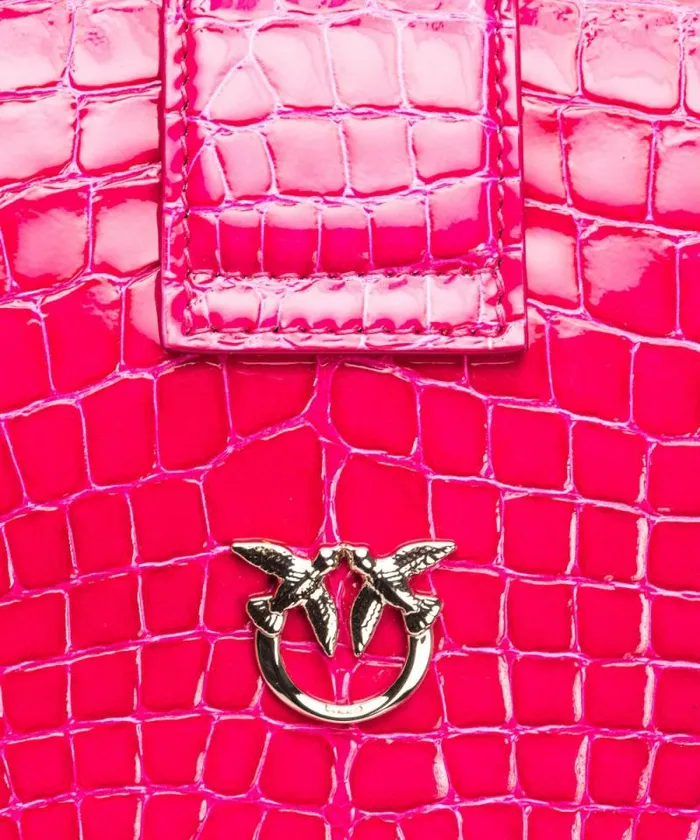 Women Crossbody Bags Pinko PINKO Galleria Mini Love Bag One In Shiny Coloured Crocodileprint Leather Pinko Pinklightgold Women Crossbody Bags Pinko PINKO Galleria Mini Love Bag One In Shiny Coloured Crocodileprint Leather Pinko Pinklightgold