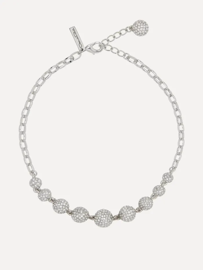 Women Crystal Sphere Necklace Crystal Oscar De La Renta Necklaces