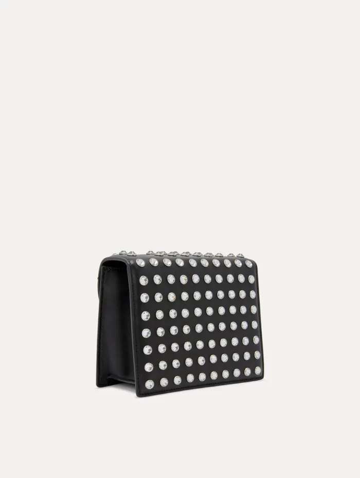 Women Crystal Stud Mini TRO Bag Black Oscar De La Renta Handbags Women Crystal Stud Mini TRO Bag Black Oscar De La Renta Handbags