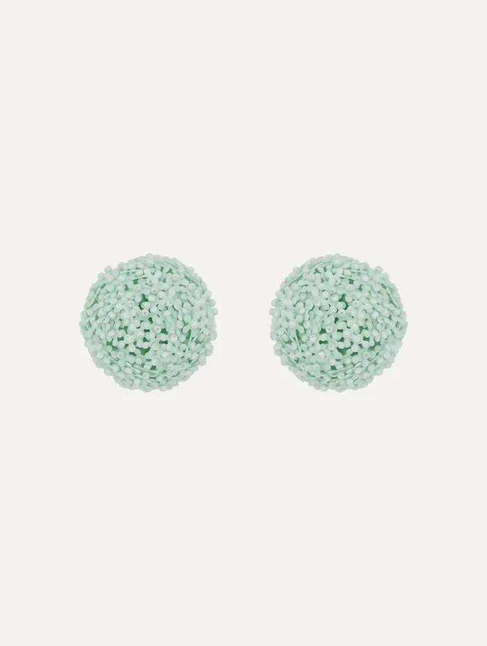 Women Dandelion Stud Earrings Green Oscar De La Renta Earrings
