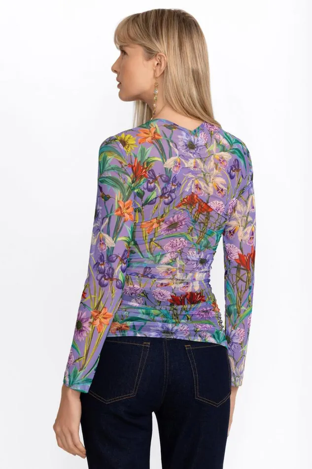 Women DAPHNE MESH TEE Daphne Purple Johnny Was Tops Women DAPHNE MESH TEE Daphne Purple Johnny Was Tops