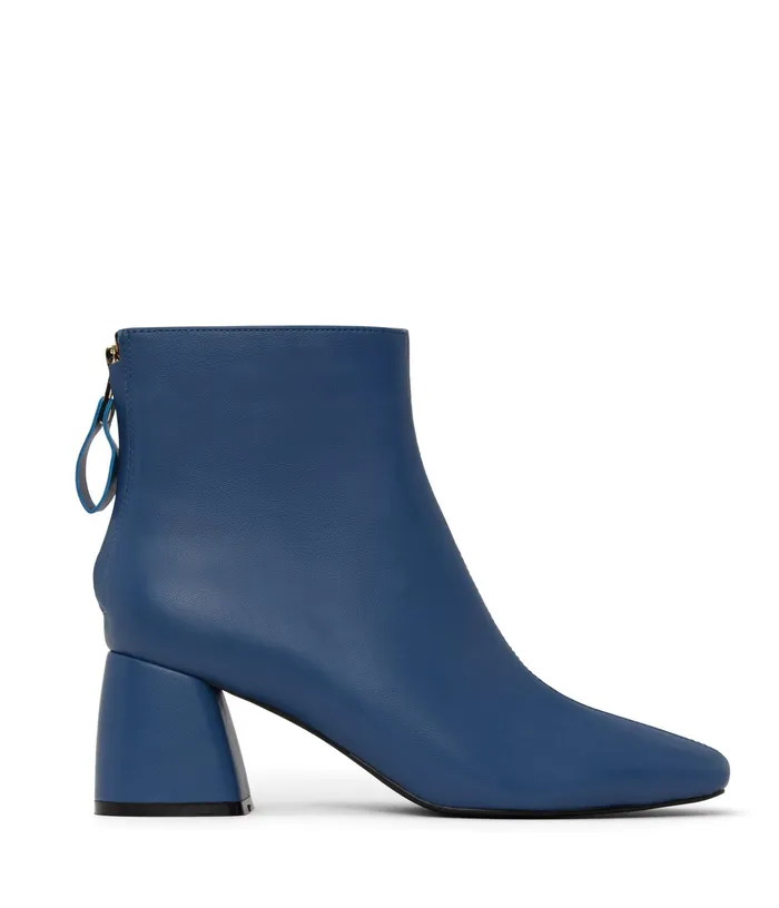Women Deena Vegan Mid Heel Boots Violet Matt and Nat Heels