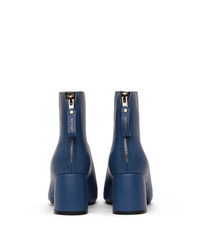 Women Deena Vegan Mid Heel Boots Violet Matt and Nat Heels