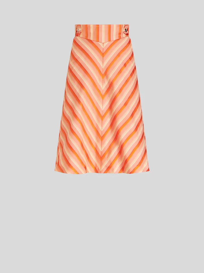 Women Degrad Striped Skirt Etro Skirts
