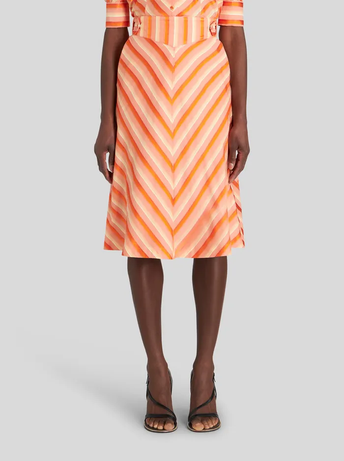 Women Degrad Striped Skirt Etro Skirts