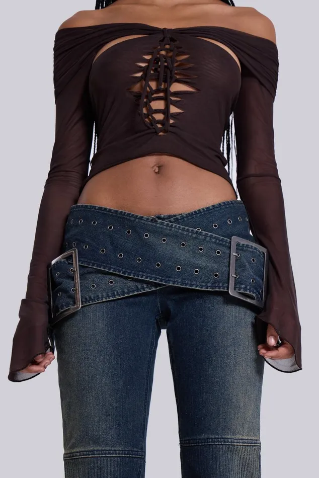 Women Denim Assassin Jeans With Moto Panelling Jaded London Jeans