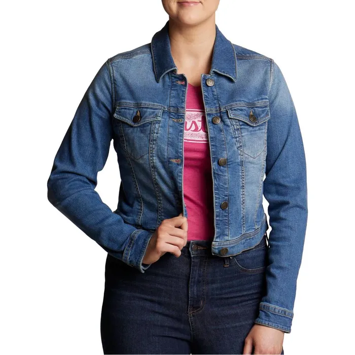 WOMEN Denim Jacket Denim Justin Boots Outerwear