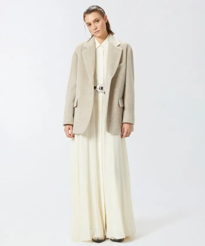 Women Dresses Pinko Long Shirt Dress With Transparent Back Lily White Women Dresses Pinko Long Shirt Dress With Transparent Back Lily White