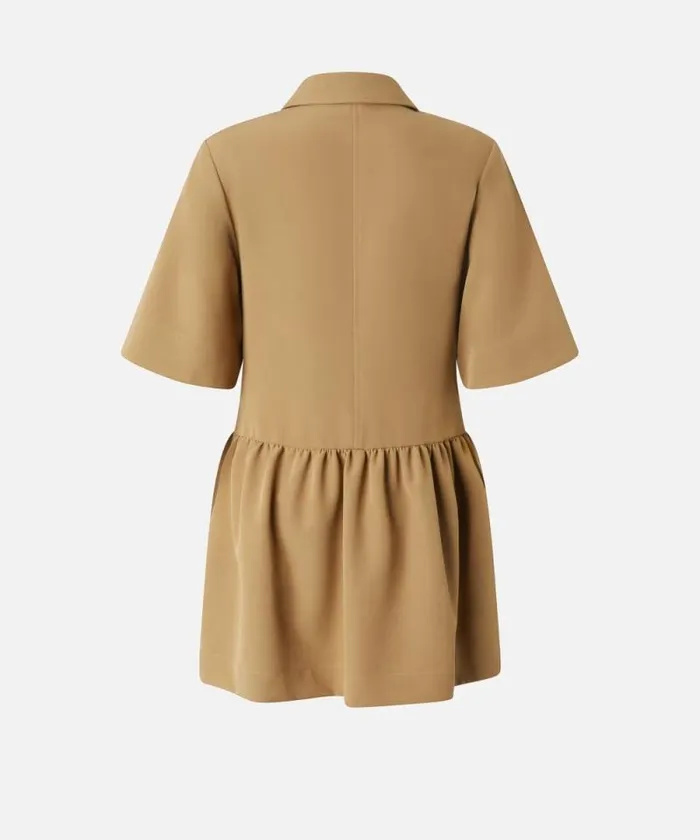 Women Dresses Pinko Polostyle Mini Dress Made Of Technical Fabric Brown 8211 Otter Women Dresses Pinko Polostyle Mini Dress Made Of Technical Fabric Brown 8211 Otter