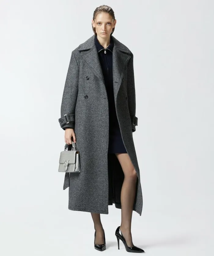 Women Dresses Pinko Wool And Cashmere High Neck Mini Dress Dark Navy Blue Women Dresses Pinko Wool And Cashmere High Neck Mini Dress Dark Navy Blue