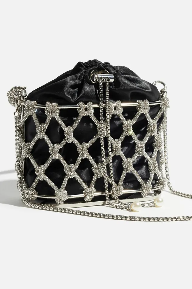 Women Dynamite Bags Gem Rope Bucket Bag Gray