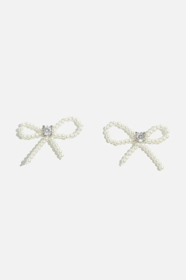 Women Dynamite Earrings Delicate Bow Stud Earrings Gray