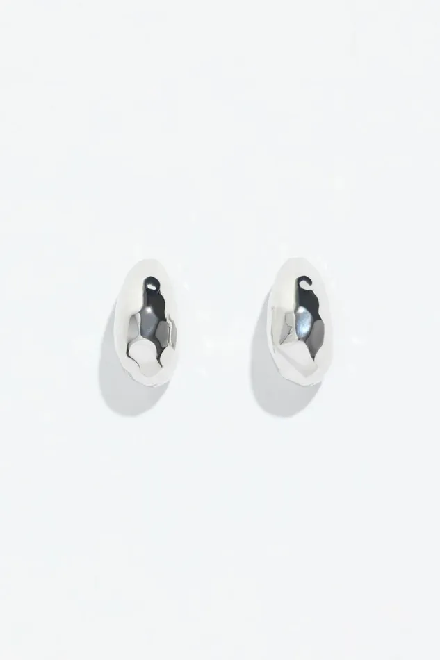 Women Dynamite Earrings Mini Hammered Drop Earrings Gray