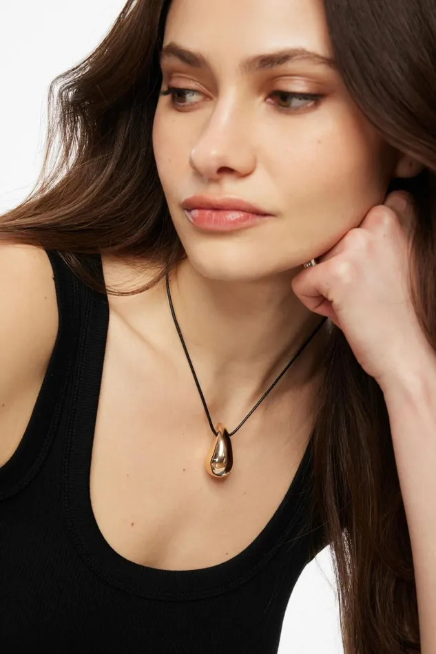 Women Dynamite Necklaces Drop Pendant Cord Necklace YELLOW