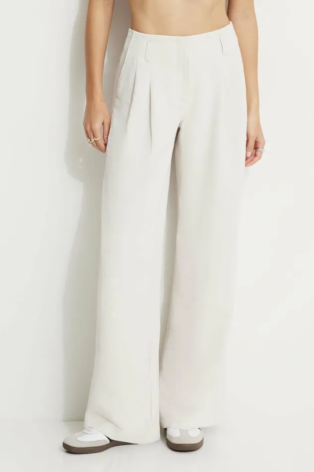 Women Dynamite Pants Jourdan Mid Rise Pants BEIGE