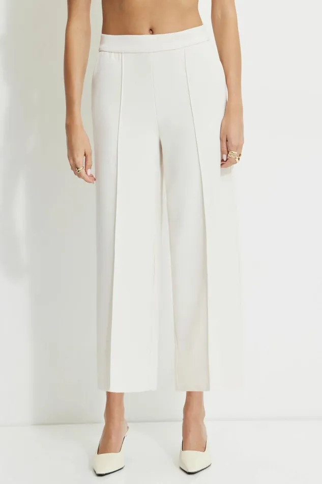 Women Dynamite Pants Relaxed Ankle Pants BEIGE