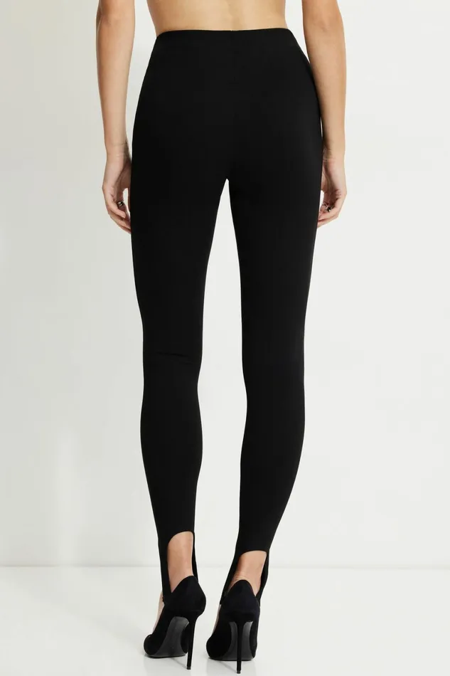 Women Dynamite Pants Stirrup Leggings Black