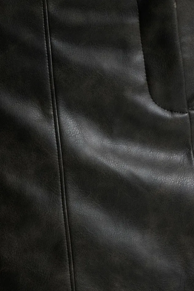 Women Dynamite Skirts and Skorts Faux Leather Mini Skort Brown