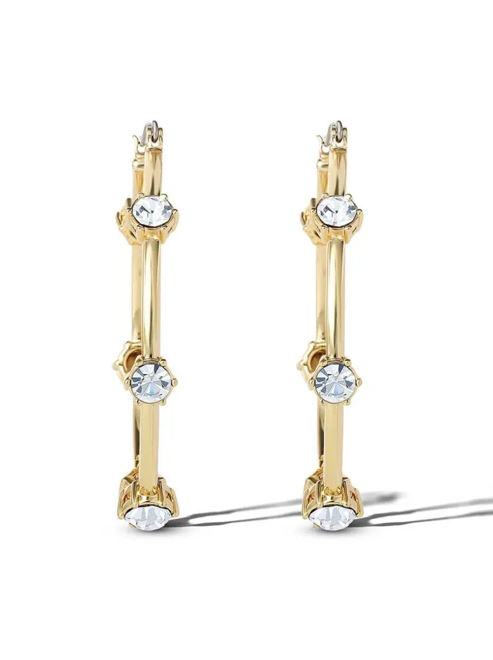 Women Earrings Jessica Simpson Large Hoop Crystal Earrings