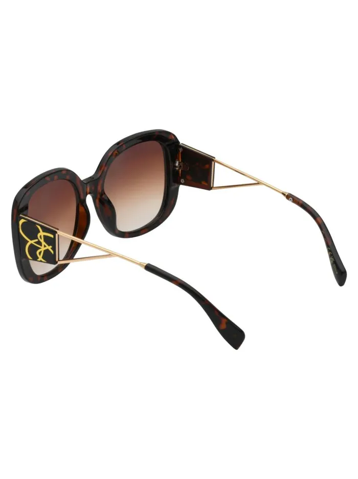 Women Earrings Jessica Simpson Oversized Oval Sunglasses In Tortoise