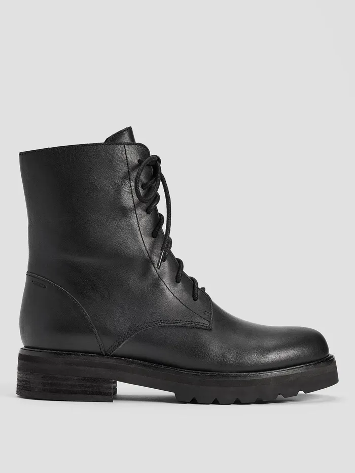Women Eileen Fisher Dresses and Skirts Coin Leather Bootie Black