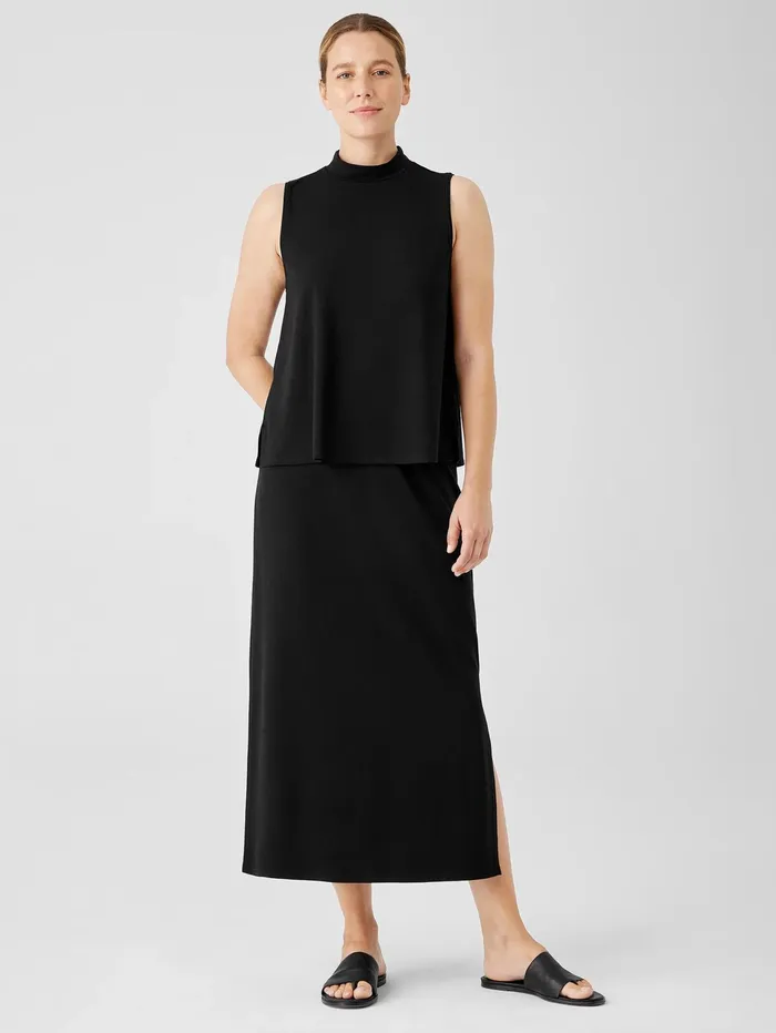 Women Eileen Fisher Dresses and Skirts Stretch Jersey Knit Straight Skirt Black Women Eileen Fisher Dresses and Skirts Stretch Jersey Knit Straight Skirt Black